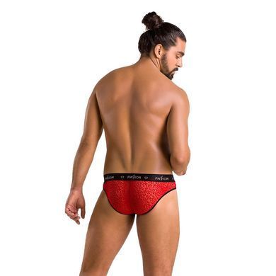 Чоловічі напівпрозорі труси Passion 031 SLIP MIKE S/M Red, під леопард &mdash; фото товару