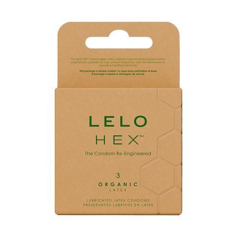 Презервативи LELO HEX Condoms Organic 3 Pack, тонкі та суперміцні &mdash; фото товару