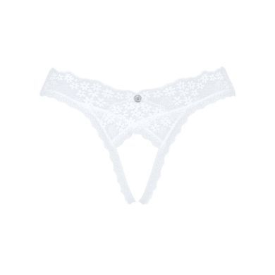 Мереживні танга Obsessive Heavenlly crotchless thong M/L, з доступом &mdash; фото товару