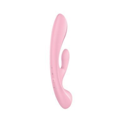 Двосторонній вібратор-кролик Satisfyer Triple Oh Pink, 3 мотори, руків&rsquo;я-масажер &mdash; фото товару