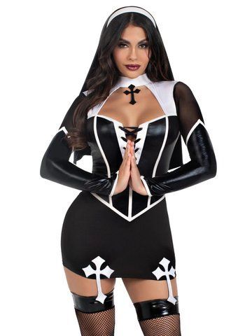 Костюм монашки Leg Avenue Holy Hottie Dress M AT-SX2793 фото