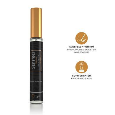 Чоловічі парфуми з феромонами Orgie &ndash; Sensfeel for Man Travel Size (10 мл), цитрусово-деревний аромат &mdash; фото товару