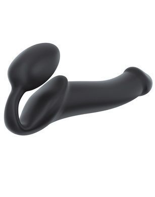 Безремінний страпон Strap-On-Me Black L, повністю регульований, діаметр 3,7 см &mdash; фото товару