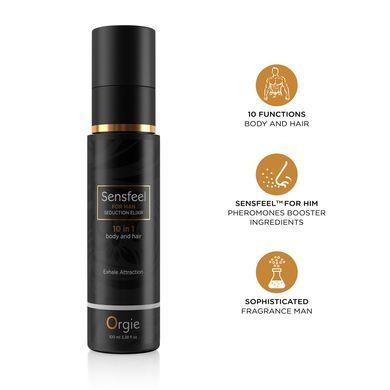 Лосьйон з феромонами для тіла та волосся Orgie &ndash; Sensfeel Seduction Elixir 10 in 1 for Man (100 мл) &mdash; фото товару