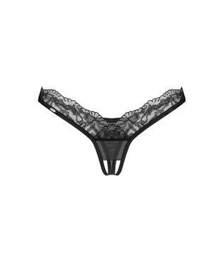 Трусики Obsessive Arrowel Black crotchless thong 2XL/3XL SX2584 фото