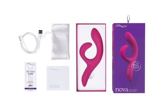 Смарт вібратор-кролик We-Vibe Nova Fuchsia, ергономічний, регульований кут нахилу стовбура &mdash; фото товару