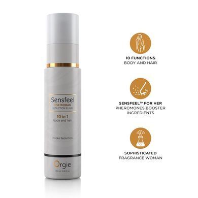 Лосьйон з феромонами для тіла та волосся Orgie &ndash; Sensfeel Seduction Elixir 10 in 1 for Woman (100 мл) &mdash; фото товару