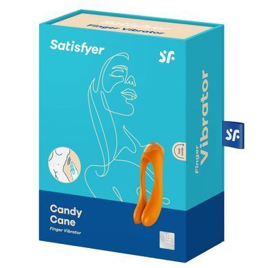 Вібратор на палець Satisfyer Candy Cane Orange &mdash; фото товару