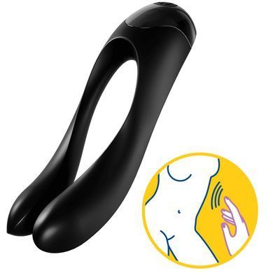 Вібратор на палець Satisfyer Candy Cane Black &mdash; фото товару