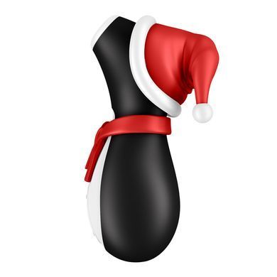 Вакуумний кліторальний стимулятор Satisfyer Penguin Holiday Edition, у шапочці та шарфі &mdash; фото товару
