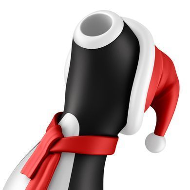 Вакуумний кліторальний стимулятор Satisfyer Penguin Holiday Edition, у шапочці та шарфі &mdash; фото товару