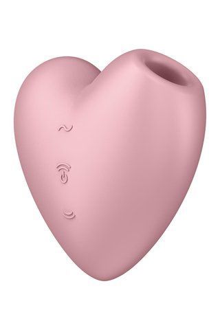 Вакуумный стимулятор-сердечко с вибрацией Satisfyer Cutie Heart Light Red SO6286 фото