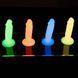 Набір фалоімітаторів ADDICTION Silly Willy Glow in the Dark, 4 кольори, 12 шт, світяться в темряві &mdash; фото 2