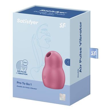 Вакуумний стимулятор з вібрацією Satisfyer Pro To Go 1 Red &mdash; фото товару