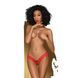 Трусики-тонг Penthouse Dangerous Darling M/L Red, кружево, высокая посадка, вырез спереди, бантик SO6493 фото 1