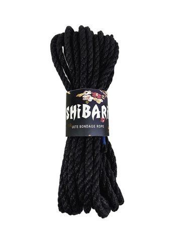 Джутова мотузка для Шибарі Feral Feelings Shibari Rope, 8 м чорна SO4004 фото