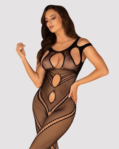 Бодістокінг Obsessive Bodystocking G322 S/M/L, фантасмагорично-силуетний крій &mdash; фото товару