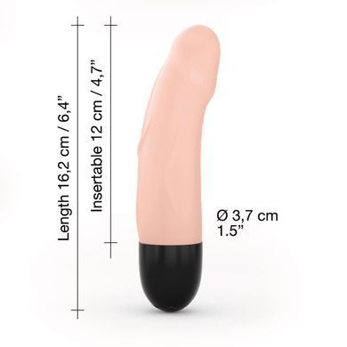 Вібратор Dorcel Real Vibration S Flesh 2.0, діаметр 3,7см, перезаряджається, для точки G &mdash; фото товару