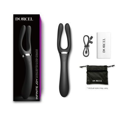 Вібратор-стимулятор Dorcel INFINITE JOY BLACK, багатофункціональний, унісекс &mdash; фото товару