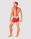 Чоловічий еротичний костюм Санта-Клауса Obsessive Mr Claus S/M, боксери на підтяжках, шапочка з помп &mdash; фото 4