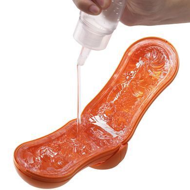 Мастурбатор Tenga Flip Orb &mdash; Sunset Orange, з можливістю зміни тиску та стимулювальними кульками всередині &mdash; фото товару