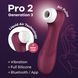 Вакуумний кліторальний стимулятор Satisfyer Pro 2 Generation 3 with Liquid Air Connect App Wіnе Red &mdash; фото 2
