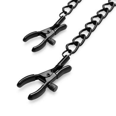 Затискачі для сосків Bedroom Fantasies Nipple Clamps with Chain - Black &mdash; фото товару