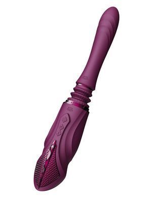 Компактна смарт секс-машина Zalo &ndash; Sesh Velvet Purple, 2 насадки, пульт ДК, кристал Swarovski &mdash; фото товару