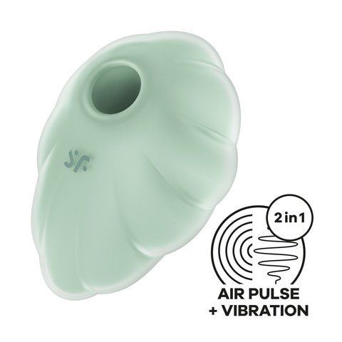 Вакуумний стимулятор з вібрацією Satisfyer Cloud Dancer Mint SO8973 фото