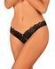 Мереживні стрінги Obsessive Donna Dream crotchless thong M/L Black, відкритий доступ &mdash; фото 1