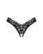 Мереживні стрінги Obsessive Donna Dream crotchless thong M/L Black, відкритий доступ &mdash; фото 3