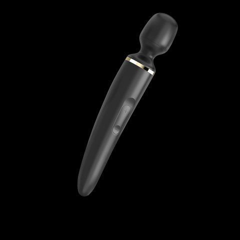 Вібромасажер Satisfyer Wand-er Woman (Black/Gold), водонепроникний, потужний, розмір XXL &mdash; фото товару