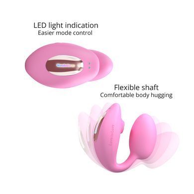 Виброяйцо с вакуумной клиторальной стимуляцией Love To Love Wonderlover PINK PASSION SO9616 фото