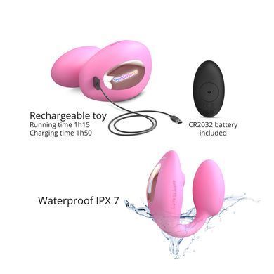 Виброяйцо с вакуумной клиторальной стимуляцией Love To Love Wonderlover PINK PASSION SO9616 фото