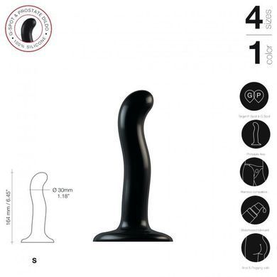 Насадка для страпона Strap-On-Me P&G-Spot Dildo, силікон, розмір S &mdash; фото товару