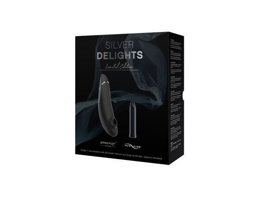Преміальний подарунковий набір Silver Delights Collection: Womanizer Premium та We-Vibe Tango &mdash; фото товару