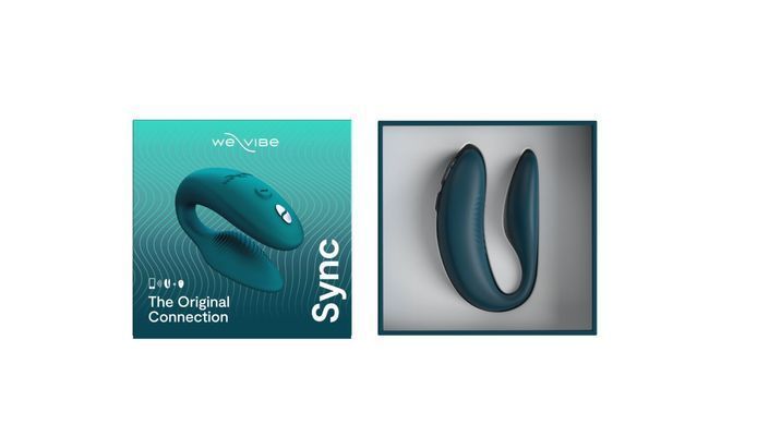 Смарт-вібратор для пар We-Vibe Sync 2 Green Velvet, 10 віброрежимів, пульт ДК &mdash; фото товару