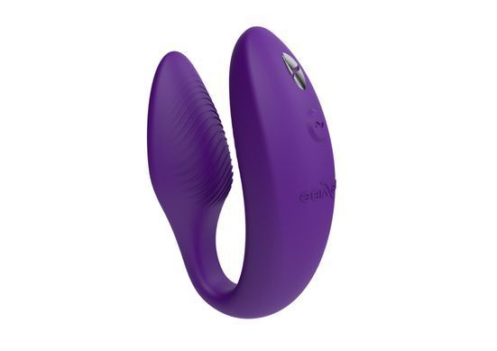 Смарт-вібратор для пар We-Vibe Sync 2 Purple, 10 віброрежимів, пульт ДК &mdash; фото товару