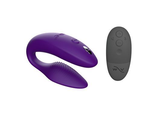 Смарт-вібратор для пар We-Vibe Sync 2 Purple, 10 віброрежимів, пульт ДК &mdash; фото товару