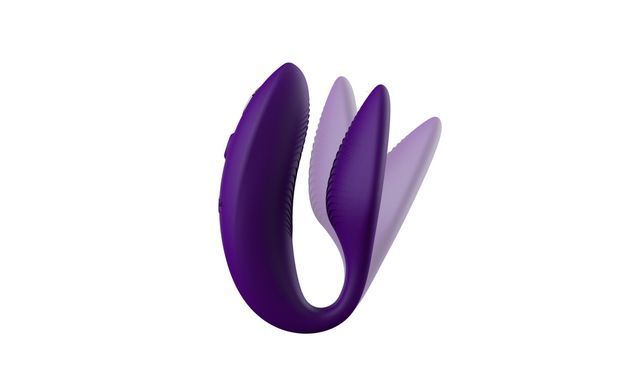 Смарт-вібратор для пар We-Vibe Sync 2 Purple, 10 віброрежимів, пульт ДК &mdash; фото товару