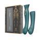 Смартвибратор 3в1 Zalo &mdash; Queen Set Jewel Green, пульсирующая жемчужина и вакуум, кристалл Swarovski SO6663 фото 10