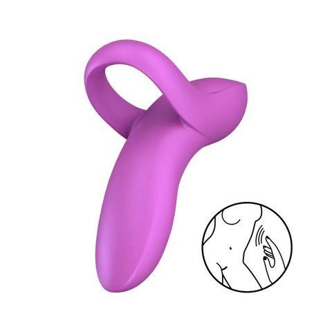 Вібратор на палець Satisfyer Bold Lover Dark Pink, гнучкий &mdash; фото товару