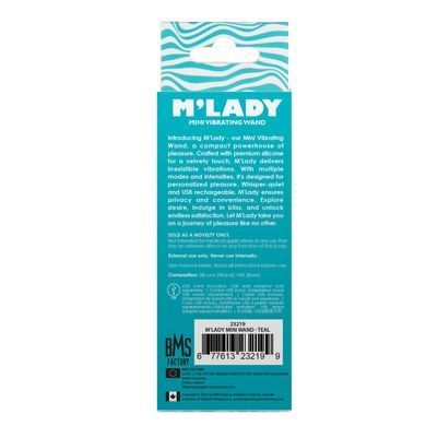 Вибромассажер M&rsquo;Lady Mini Vibrating Wand Teal SX3146 фото