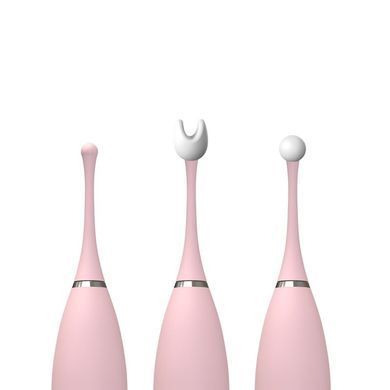 Клиторальный вибратор KISTOY C-King Pink, с двумя доп. насадками, мощная точечная стимуляция SO9557 фото
