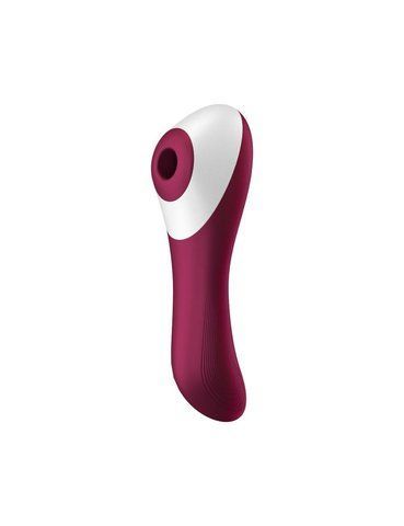 Вакуумний стимулятор із вібрацією Satisfyer Dual Crush Wine Red &mdash; фото товару