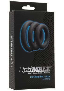 Набір ерекційних кілець Doc Johnson OptiMALE 3 C-Ring Set Thick &mdash; фото товару