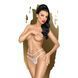Трусики-стрінги Penthouse Open Secret Light S/M Pink, відкритий доступ, декор з мережева та каменю &mdash; фото 1